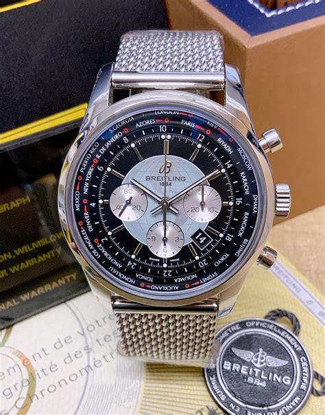 breitling transocean chronograph unitime ss|Breitling Transocean chronograph perpetual calendar.